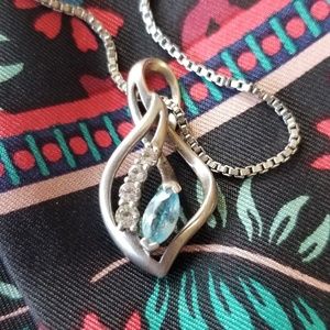 Kay blue topaz necklace with Crystle